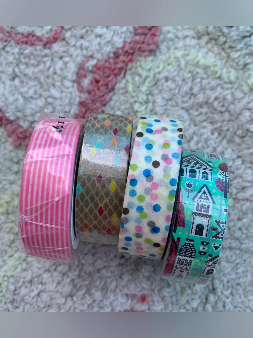 Lot of 4 Washi tape with different designs